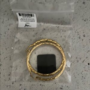 Gold Twisted Hoop Earrings